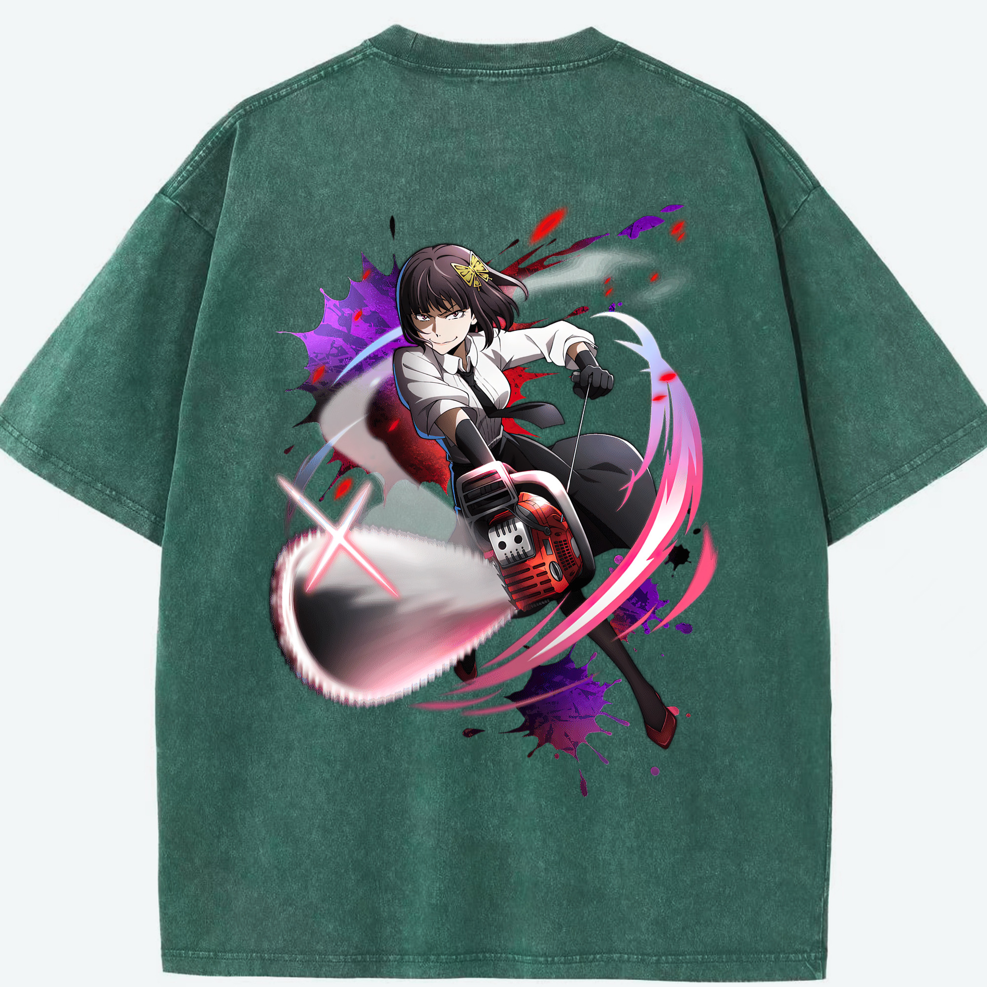 （画像用） 文豪ストレイドッグス Bungo Stray Dogs 綿100% ヴィンテージ風 半袖Tシャツ（背面プリント）